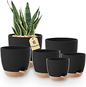 lot de pots de fleurs auto-irrigants Bamworld